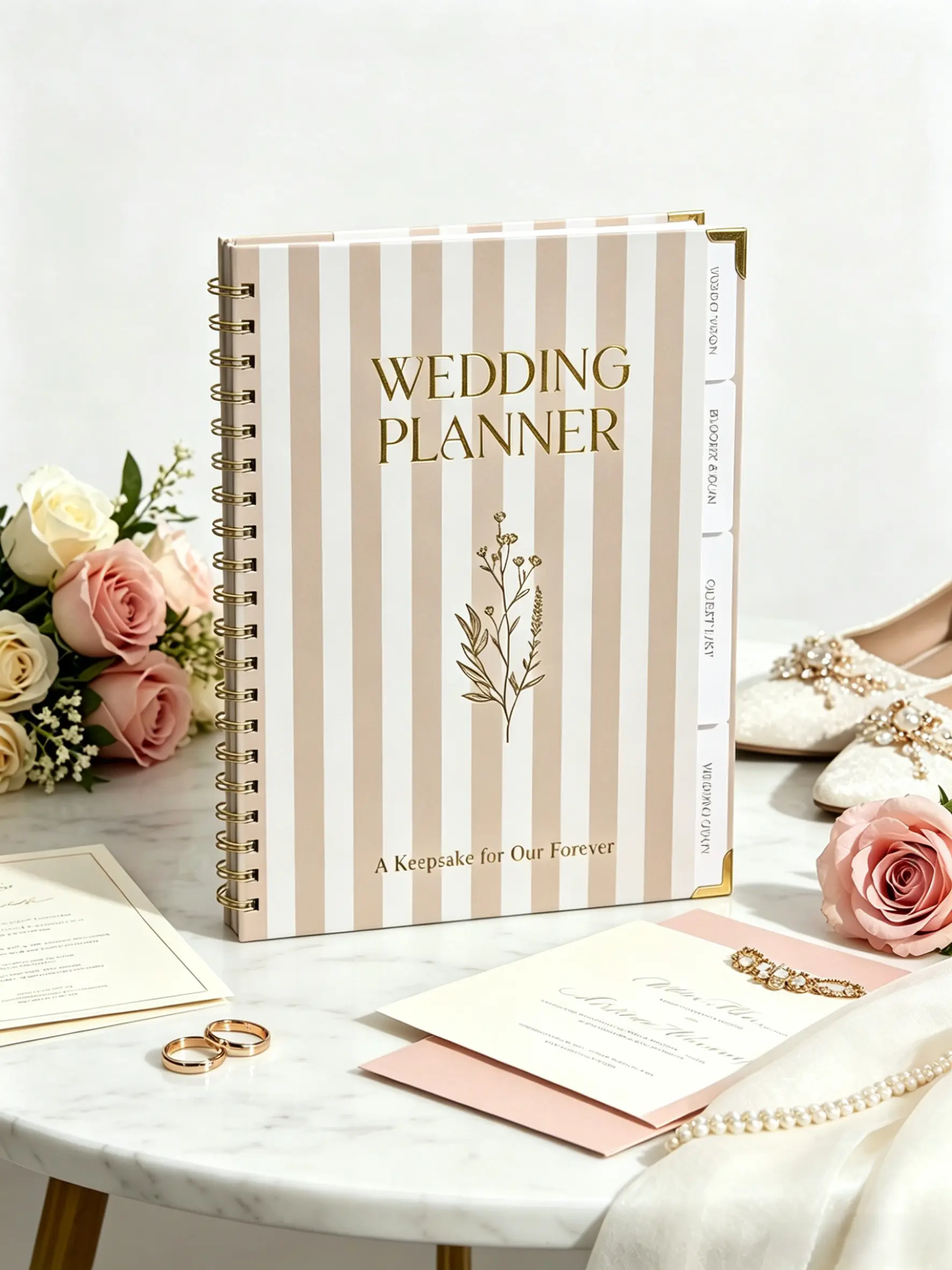 Wedding Planner Book & Organizer - Bridal Shower Gift for Newly Engaged Couples, with Budget Planning, Expense Tracking, and Comprehensive Checklists, Wedding Planner Book And Organizer