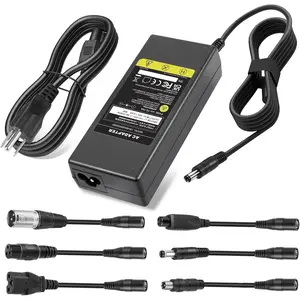 42V 2A Universal Scooter Charger with 7 Connections, 7 in 1 for Jetson, Gotrax Bike Electric Scooter, ninebot Electric Scooter Charger for 36V 10S Li-ion .