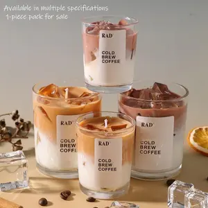 Simulation Ice Coffee Cup Scented Candle, Cold Brew Coffee Scented Wax Candle, Perfect Birthday Gift for Coffee Lovers