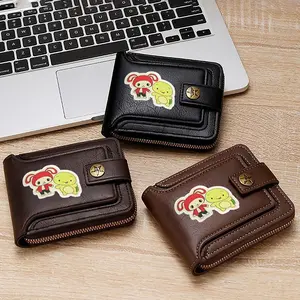 Cute Cartoon Bunny and Turtle Print Leather Wallet for Everyday Use Suitable for Young Trendsetters Ideal Birthday Christmas and New Year Gift for Stylish Fashion Lovers Compact Design Durable Material