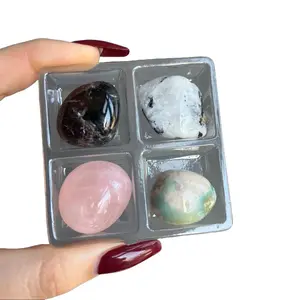 Love Crystal Set - Includes Black, Gray, Pink, and Beige Stones in Clear Display Box