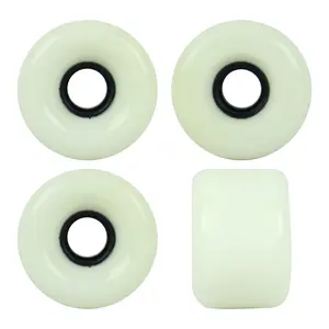 Blank Longboard Wheels 65mm x 45mm White USA Centerset Shaved 82A