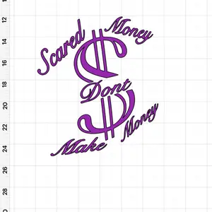 Scared money don’t make money  Decal for Windshield Windows Vehicles Walls Easy Application Weather Resistant Sticker