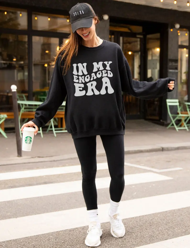 In My Engaged Era Sweatshirt, Retro Bride Sweatshirt, Future Mrs Sweater, Bride Gift, Fiancee Crewneck, Engagement Gift, Bridal Shower Gift