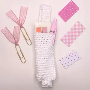 Hand-Crocheted Annotation Kit with Magnetic Bookmarks, Tabs, Pen, & Charmmarks - Perfect for Bible Journaling & Bookish Gifts