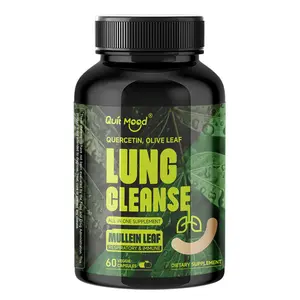 Mullein Capsules - Lung Cleanse Supplement for Smokers - Mullein Leaf Extract - VMC Complex Blend & Lung Support Blend & Herbals - Lung & Bronchial Detox & Respiratory - Immune Support - Natural Supplement - 60 Capsules(1 Month Supply)