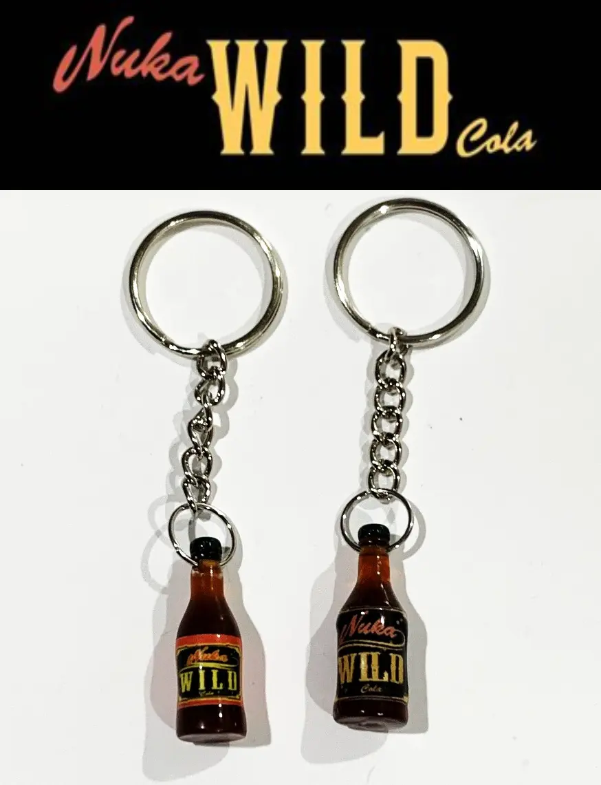 Fallout 4 Nuka Cola Wild Bottle Keychain - 1.25in Collectible Gaming Accessory