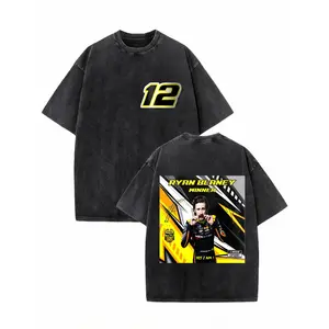 100% cotton NASCAR Cup Racing Style Men's T-Shirt Ryan Blaney Winner Graphic Design Summer Casual Wear For Motorsport Fans