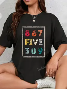 100% Cotton 8675309 Nostalgic and Funny 80s & 90s T-Shirt