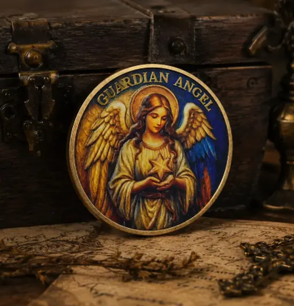 [25% OFF]  Archangel Michael Coin, Archangel Raphael Coin, Guardian Angel Gift Coin, Christian Pocket Token