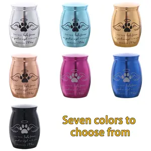Pet Memorial Urn - Waterproof Mini Keepsake Box for Cat Ashes, Dustproof Paw Print Design, Portable Cat Memorial Urn with Secure Lid