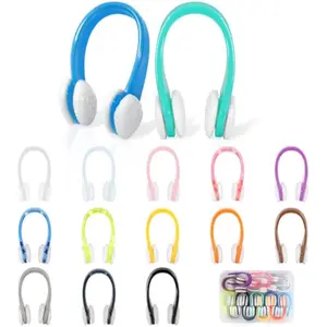 15Pcs Swimming Nose Clips, Nose Plugs for Swimming with Waterproof Silica Gel for Kids (Age 7+) and Adults, Bright Colors