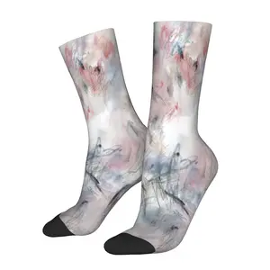 Custom Abstract Art Socks - 3D Printed Mid-Calf Socks, Limited Edition Artist Design, Your Own Design Welcome, Unisex Artistic Socks for Men & Women, Unique Gift Idea