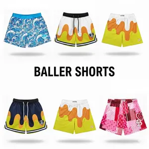 Baseball Lifestyle Shorts – Splatter Youth Shorts | Quick Dry Summer Mesh | Breathable Comfort Fit | Elastic Waistband | Gift for Kids & Teens Christmas season