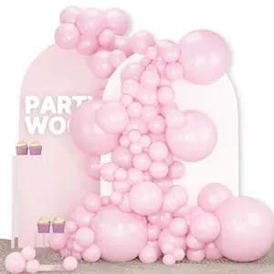 PartyWoo Baby Pink Balloons 100 pcs Different Sizes of 18 12 10 5 Inch Pastel Pale Light Pink Balloons Arch Kit Garland for Baby Shower Gender Reveal Birthday Princess Party Decorations Pink-Q05