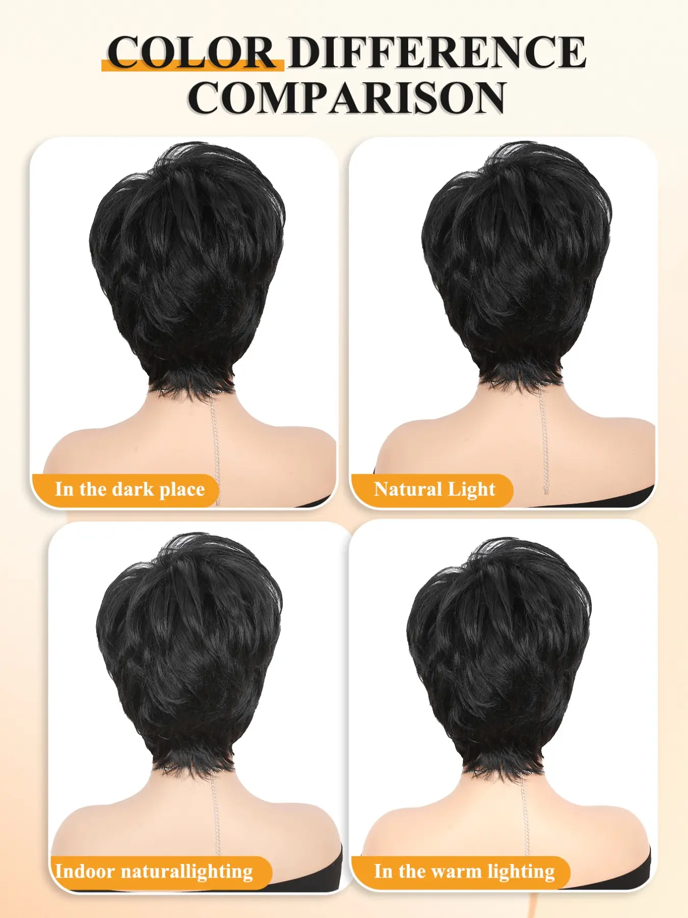 Synthetic Wig with Textured Layers, Short Cut, Glueless Design Layered Haircut Wavy Glueless HD Minimalist Lace Short Wig main image 2