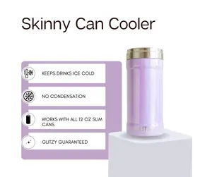 Lavender Glitter Glitzy Skinny Can Cooler