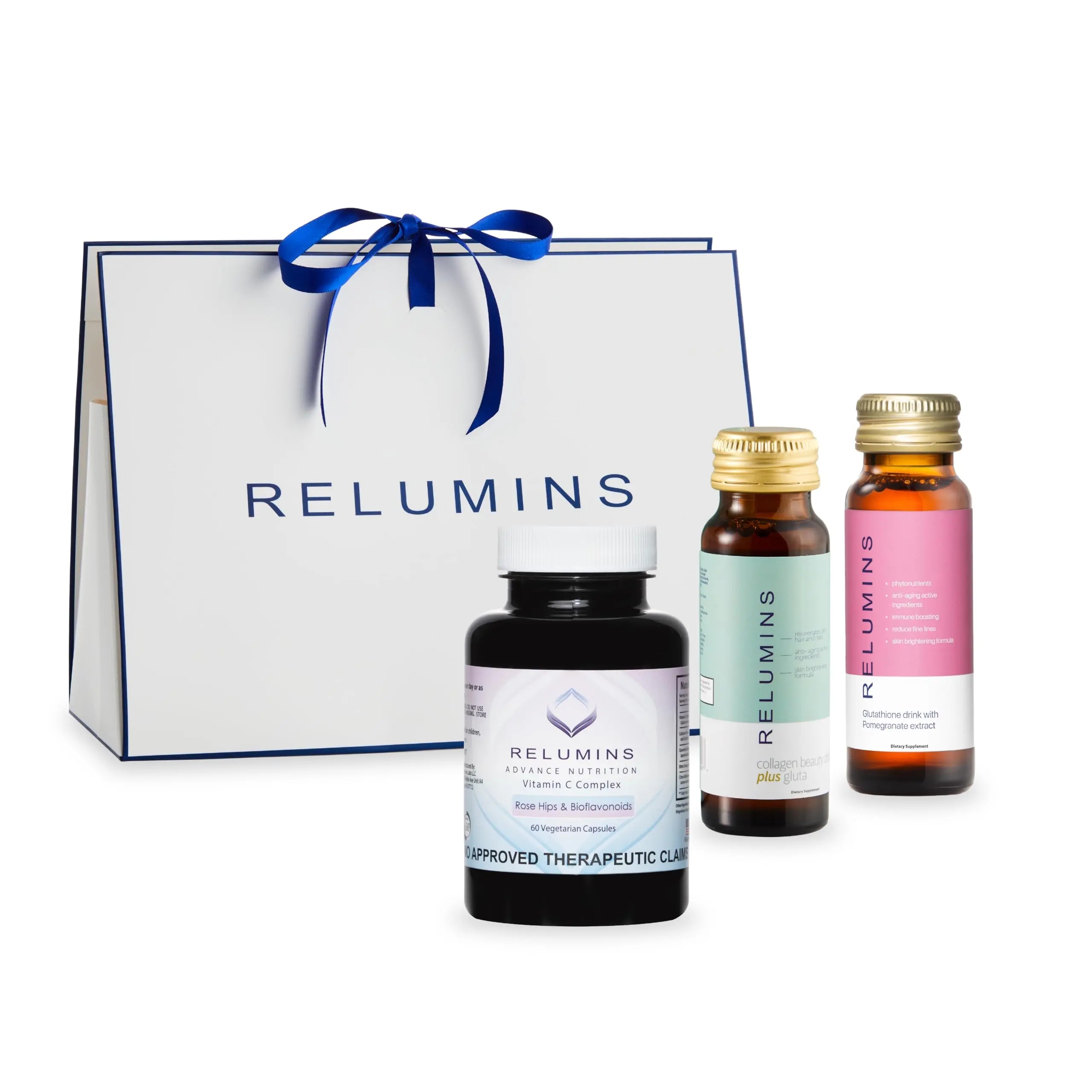 relumins beauty glutathione drink New! Relumins Beauty Glutathione Drink- Reduces Melanin and Dark Spots,  Lightens & Brightens Skin and Boosts Skin Collagen Content, Firming, Reduce  Wrinkles, Increases Skin Moisture, Reduce Pores - Pomegranate Flavor main image 0