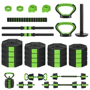 3-in-1 octagonal adjustable dumbbell set, 66/88 pound free weight dumbbell, with anti slip handle, suitable for both men and women, multifunctional dumbbell set, 2 with connectors, perfect for home gyms