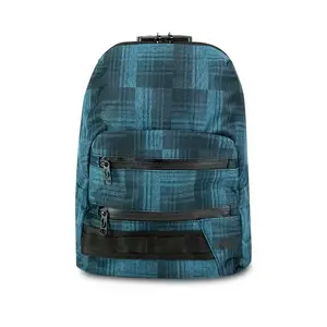 Mini - Blue Plaid 100% SMELL PROOF LOCKABLE DOUBLE ZIPPER MINI BACKPACK