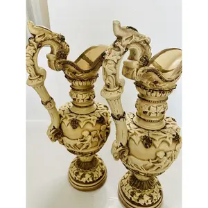 1950's Alexander Backer Co. Chalkware Cherubs Ram Bird Lamp Base 20"_ priced individually