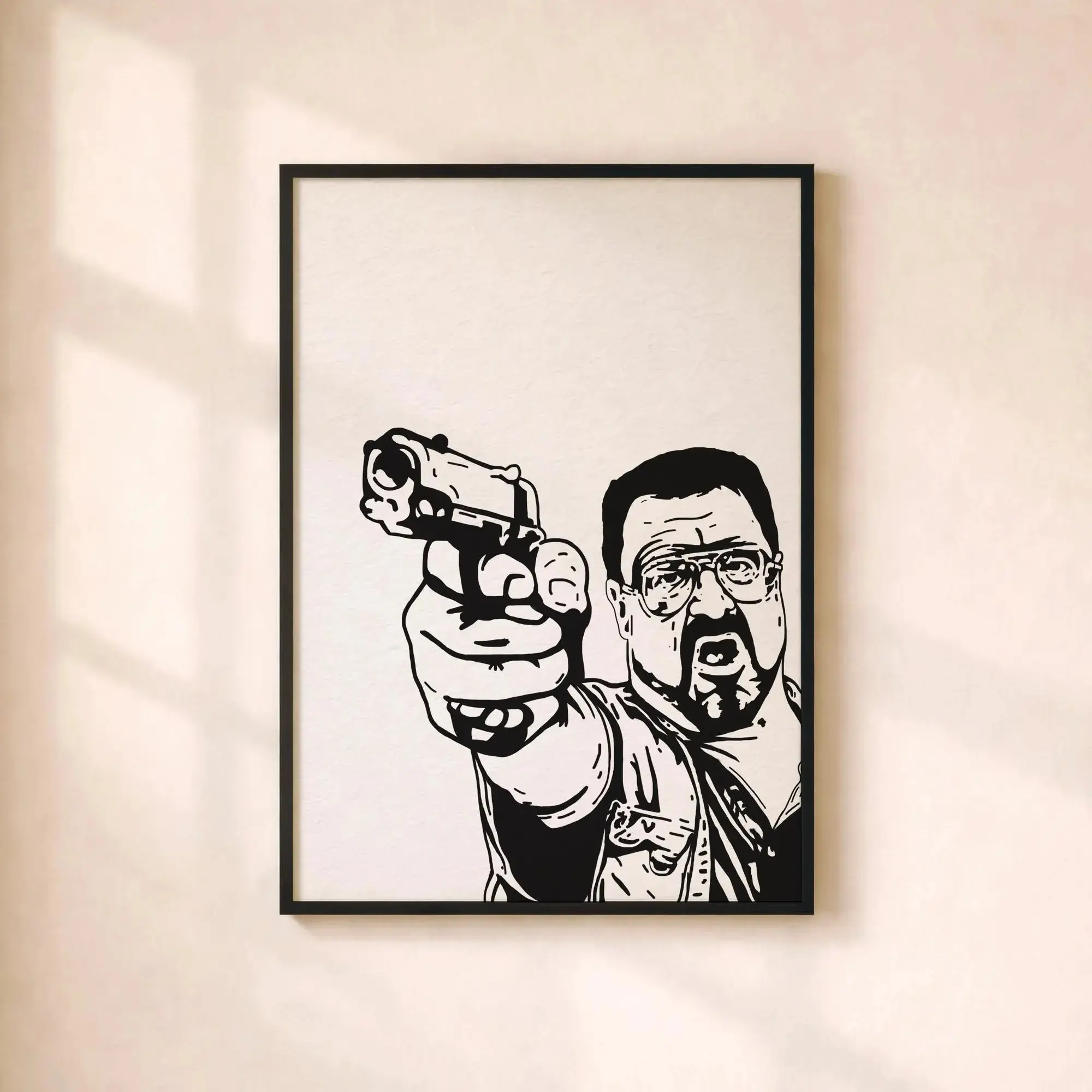 The Big Lebowski Walter Sobchak Art Print – Hand-drawn Movie Poster
