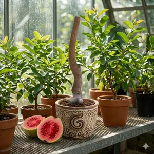 (ZS#FF)Guava Tree Seedling for Home Garden, Fruit Tree Sapling, Potted Guava Tree, Hardy and Easy to Grow, Spring Planting Fruit Tree