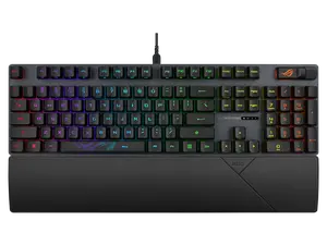 ASUS ROG Strix Scope II RX Gaming Keyboard - IP57-rated, Dampening Foam, Pre-lubed ROG RX Red Optical Switches, ABS Keycaps, multi-function controls, Xbox Game Bar function hotkeys, RGB - Black