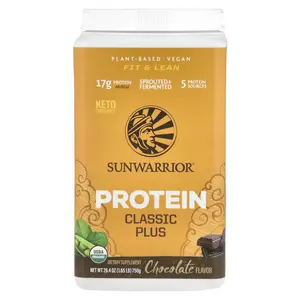 Sunwarrior Protein, Classic Plus, Chocolate, 1.65 lb (750 g)