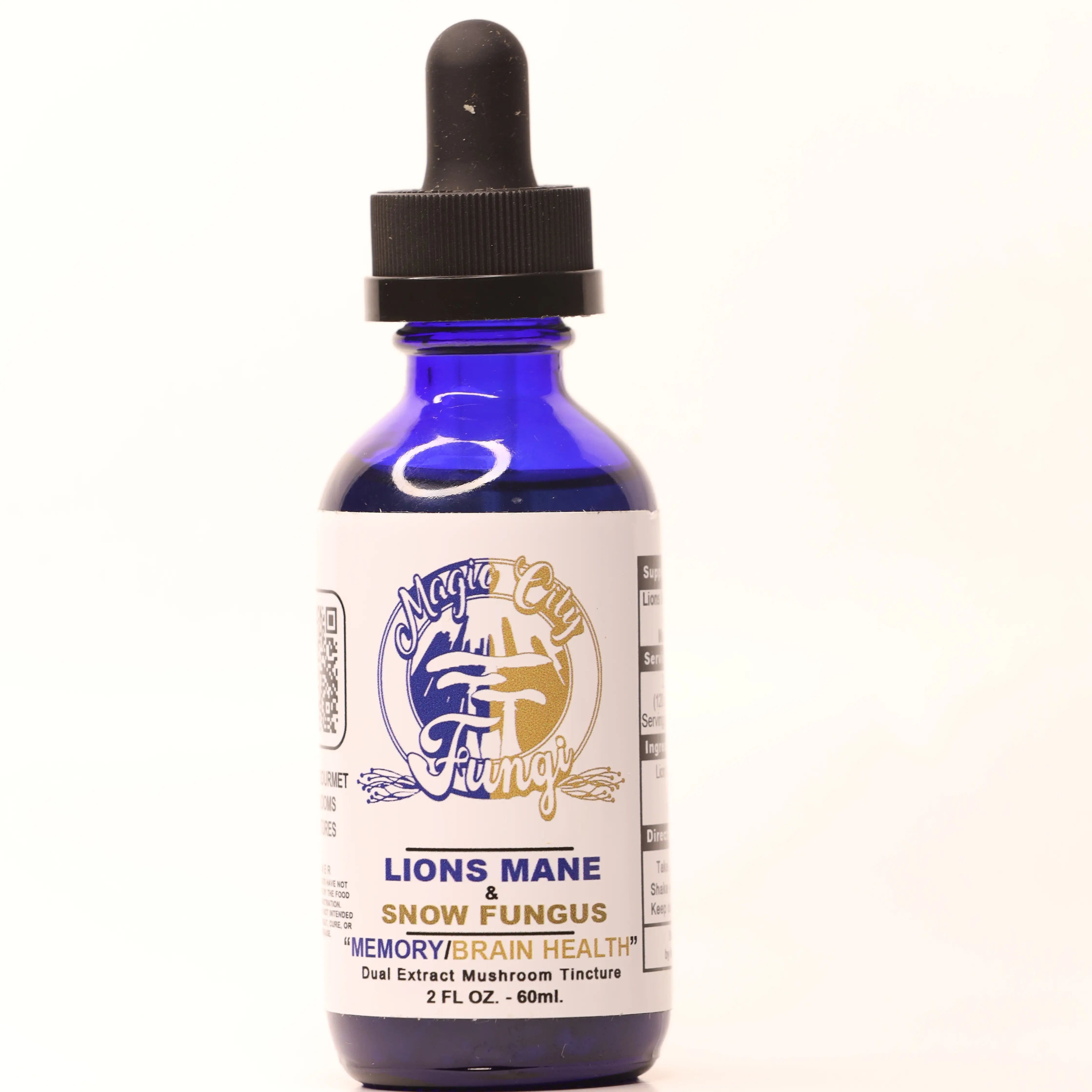 Magic City Tonic Lions Mane & Tremella Dual Extract Mushroom Tincture 2 FL oz for Cognitive Function and Memory Support Natural Healthcare Supplement