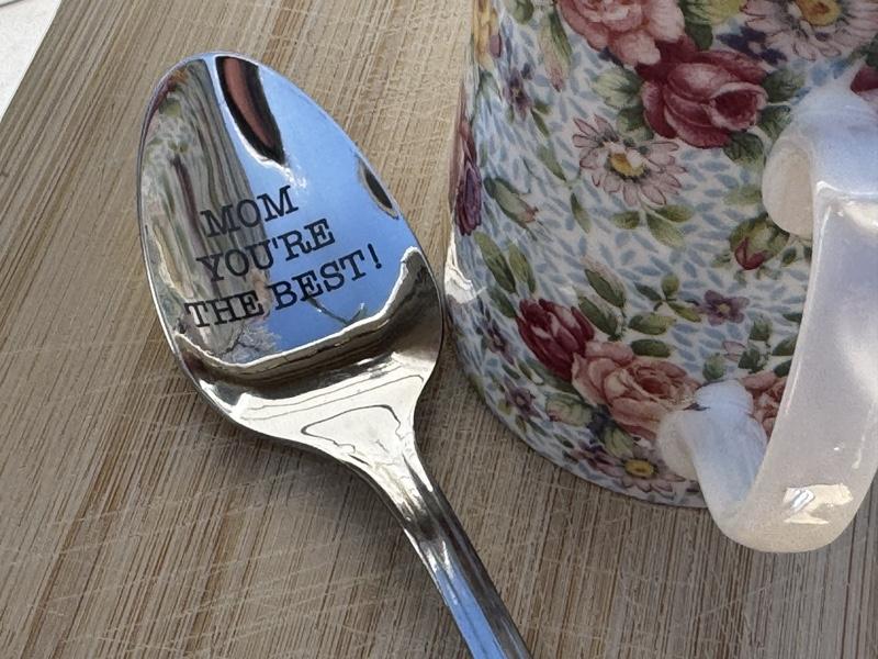 Funny Mother's Day Spoon Gift Laser Engraved Stainless Steel Cutlery Tableware Perfect for Mom