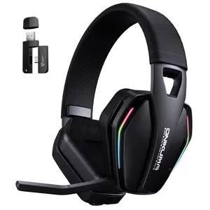 Wireless Gaming Headset for PS5/PS4/PC/Mac/Switch,over Ear 2.4GHz Bluetooth Gaming Headphones with Noise Canceling Mic,3.5mm Wired Mode for Xbox Controller