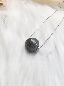 Sea Water Tahitian Pearl LULUTONG Necklace 18" S925 Chain Adjustable Necklace Pearl Size:13mm-15mm