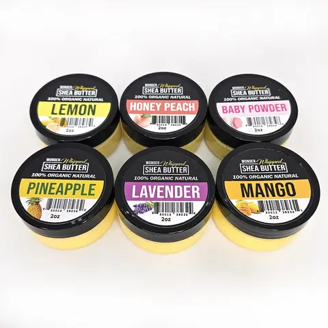 WONDERLOC Whipped Shea Butter 2oz 100% Organic * 6 SCENTS * SET