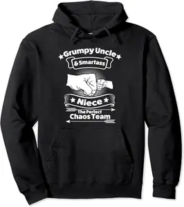 grumpy uncle smartass niece the chaos team Uncle Niece Pullover Hoodie - Matthewgol Shop 47B0C3HXZ5BN