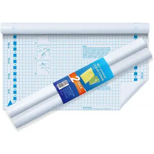 2 Pack Clear Contact Paper Roll for Books, 17.5in x 5ft Clear Self Adhesive Book Cover Paper Protector