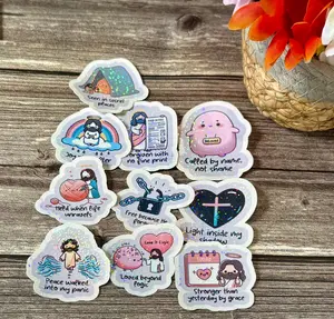 Christian Sticker Pack | Loved & Redeemed Faith Stickers | Bible Encouragement Stickers | Waterproof Christian Gift