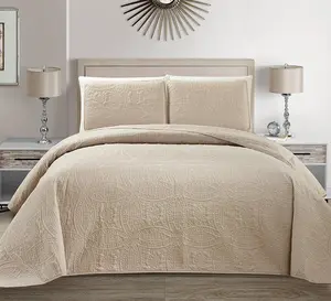 Fancy Collection Embossed Coverlet Bedspread Over Size Set Solid # Austin