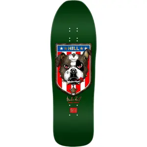 Powell Peralta Skateboard Deck Frankie Hill Bull Dog Green/Gold Foil Old School Reissue
