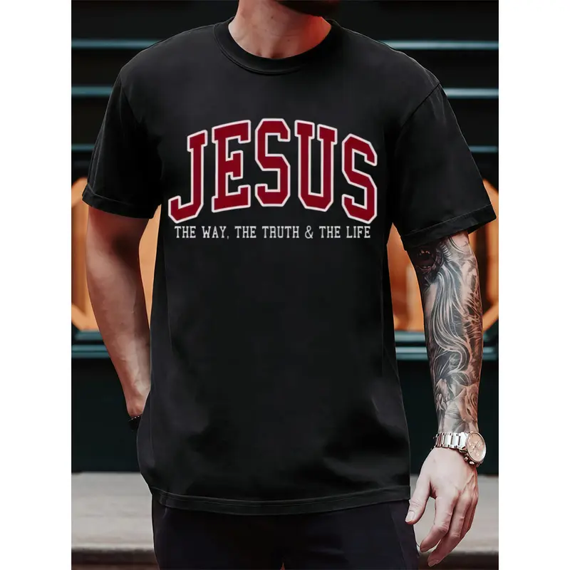 100% Cotton Golf Gift T-Shirt For Men and Women Menswear Must-Have – Vintage Jesus Print Crewneck T-Shirt for Trendy Looks