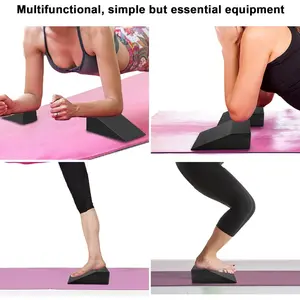 2 Pack Squat Wedge Blocks,Non Slip Professional Squat Ramp for Heel Elevated Squats Calf Raises Platform, Calf Stretcher, Balance, Pushup, Yoga Wrist Support, Pilates, Squat, Riser Block
