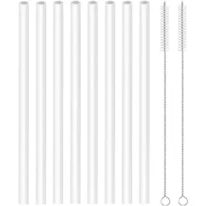 Straws  Compatible with  Water Bottle 32oz,40 Oz -For Hydroflask Tumbler Press In Straw ,8 BPA- Free Long Straws,2 Straw Brushes