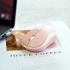 MOFii 1-Pack M5AG Pink Wireless Mouse, Cute Silent Mouse for Girls Office, 2.4G Wireless (Batteries Not Included)