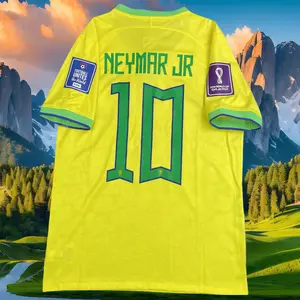 2022 Brazil Fan Edition Home ShortSleeve Neymar JR Soccer Jerseys