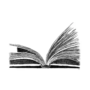 Open Bible (Strokes = Original Letters of Genesis 1 & Deuteronomy 34) Satin Poster Print