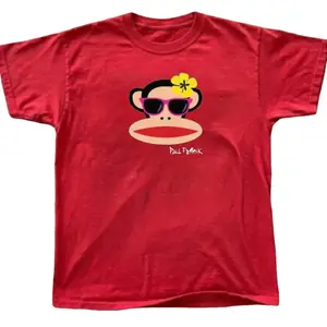 Red Paul Frank Baby Tee Y2k Clothing,Vintage, Streetwear