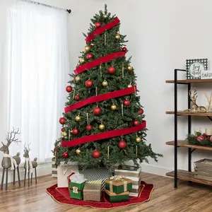 4/5/6 Foot All Spruce Artificial Christmas Tree Holiday Decoration, Easy To Assemble, Foldable Metal Bracket, Green DIY Decoration Matching Christmas Supplies