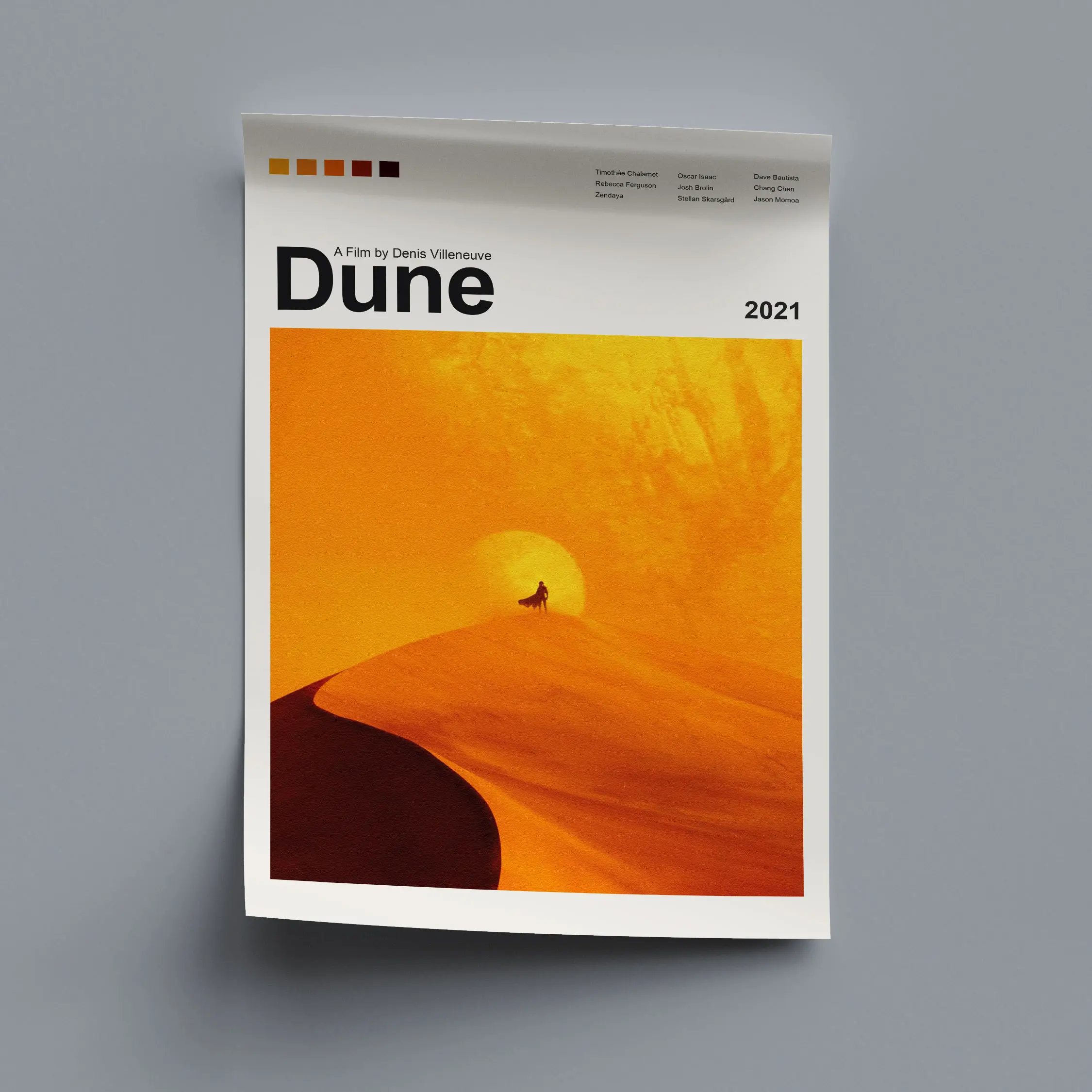 Dune Poster, Dune Print, Movie Poster, Living Room, Film Poster, Movie Art, Minimalist Movie, Unframed 2919 Artistic Decor Decoration(Note: Frame shown for display only) Decorative Wall Art