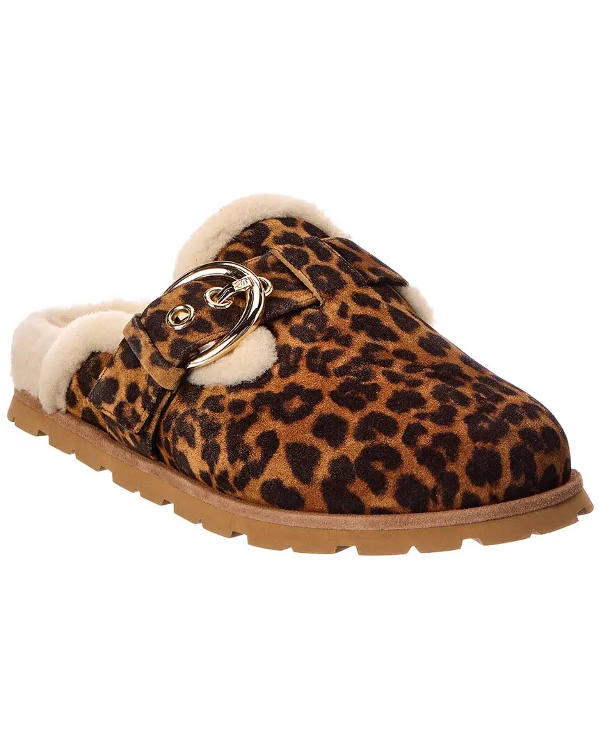 Stuart Weitzman Chrystie Suede & Shearling Mule