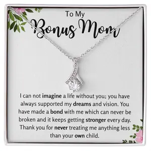 Gift For Bonus Mom, Step Up Mom Necklace, Birthday Present IDea For Stepmom From Stepdaughter, Gift From Stepson, Thank You To Stepmom Gift